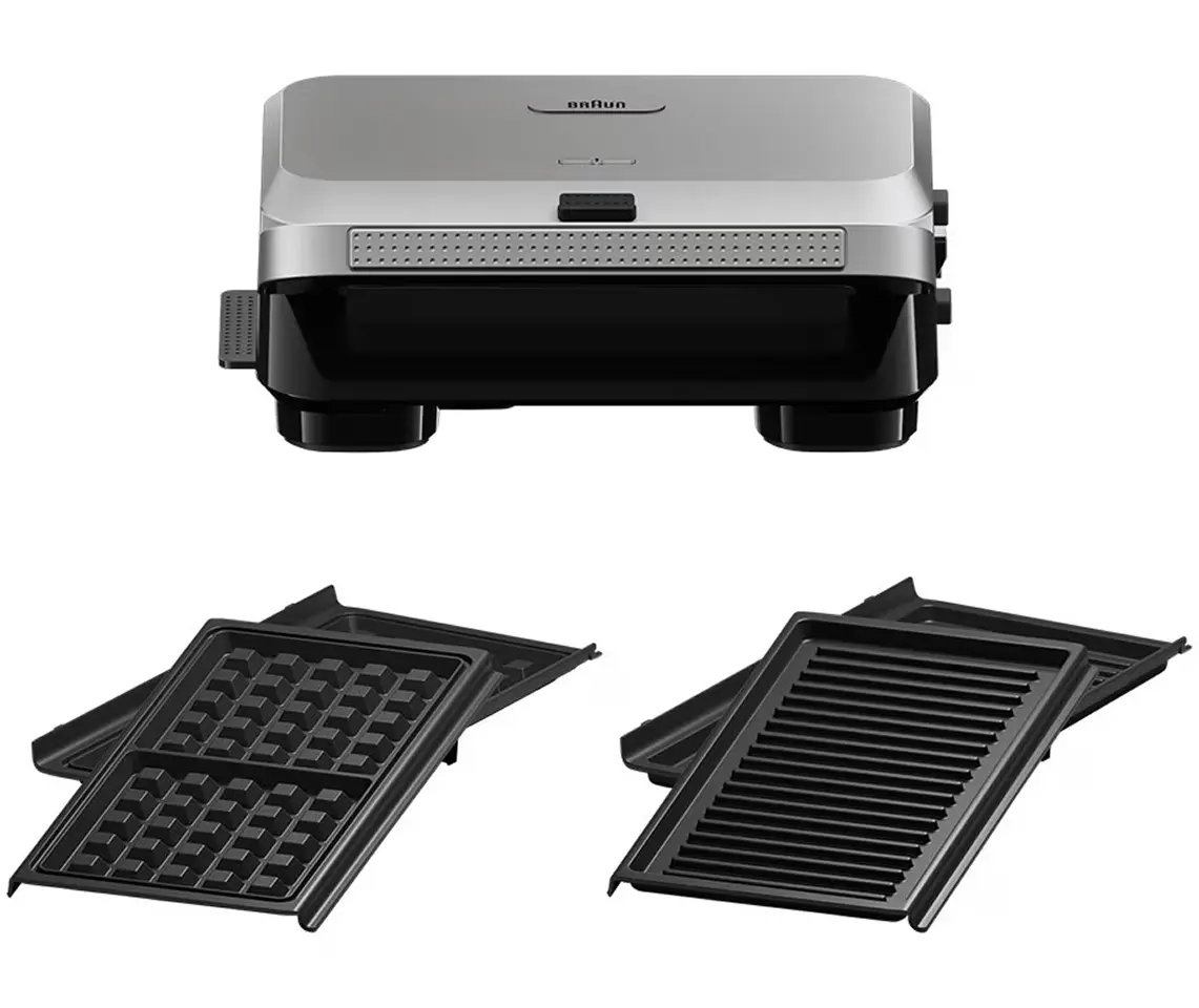 Aparat pentru sandwich-uri 2in1 Braun SnackMaker 5 SM5006 (Silver/Black)