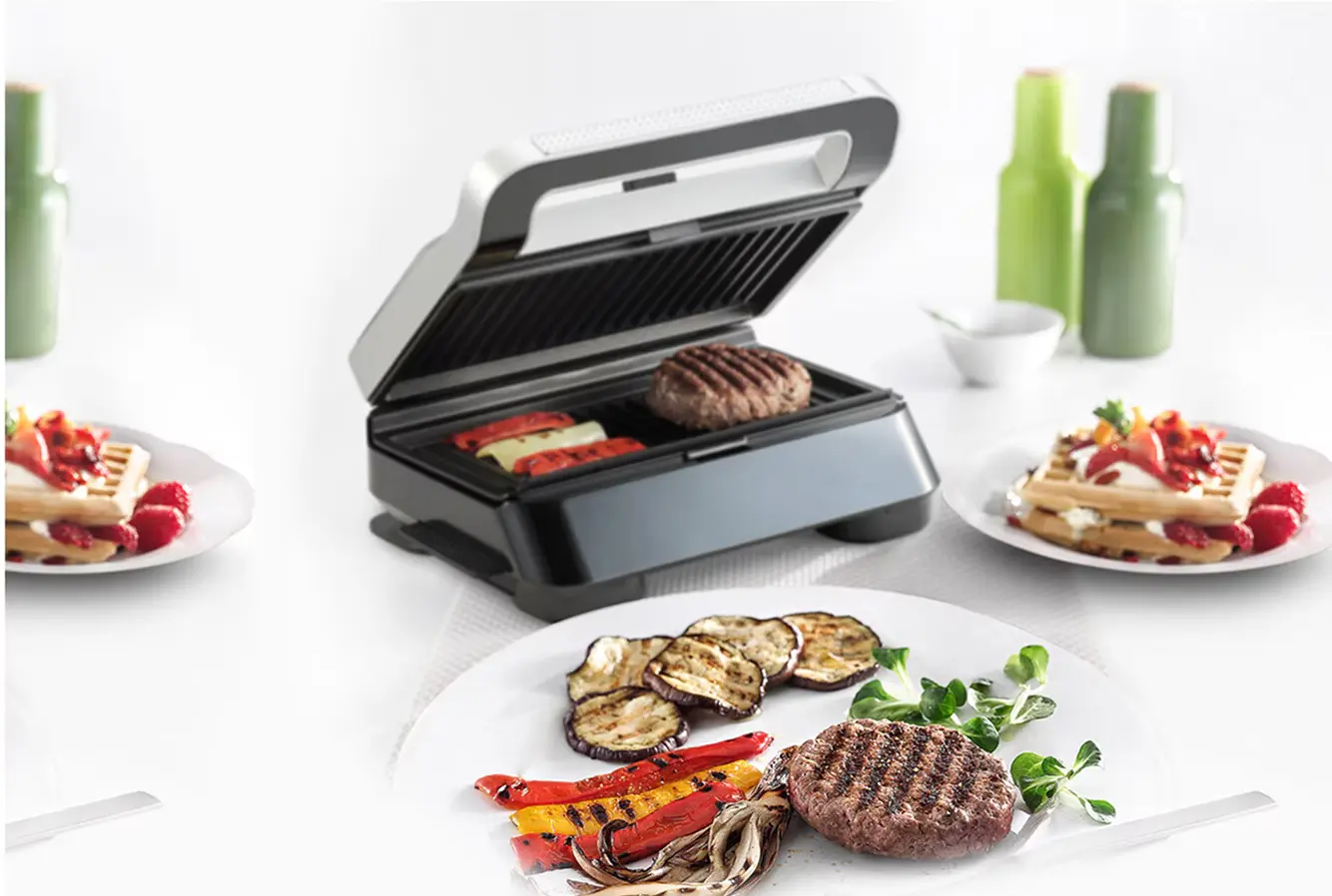 Aparat pentru sandwich-uri 3in1 Braun SnackMaker 5 SM5038 (Silver/Black)