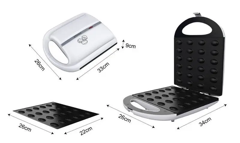 Aparat de gatit biscuiti-alune Brock HZ 3024 (White)