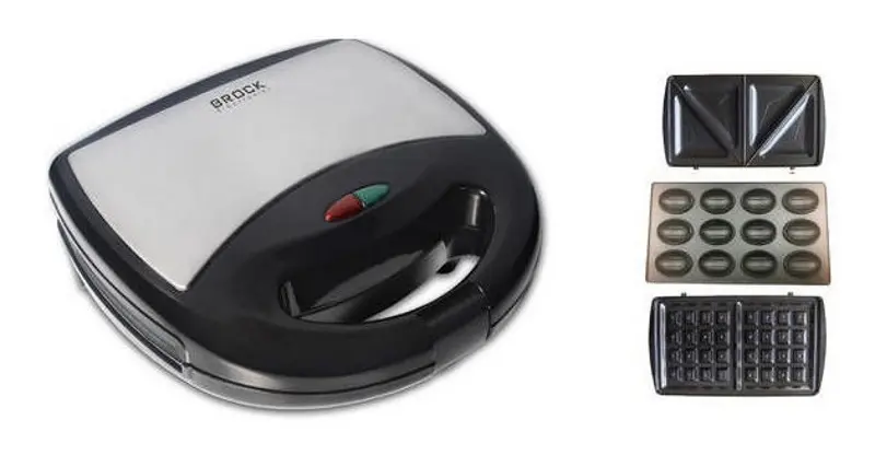 Сэндвичница 3в1 Brock SSM 2004 (Inox/Black)