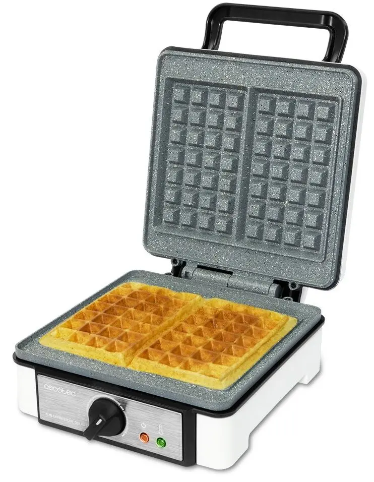 Aparat de facut vafe Cecotec Fun Gofrestone Double (White/Silver)