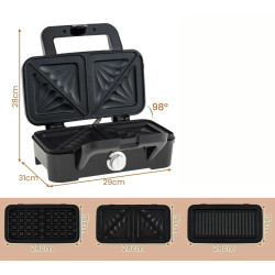 Aparat pentru sandwich Costway ES10514DE-DK (Black) Thumb