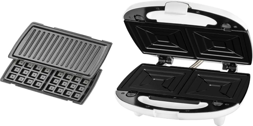 Aparat de facut sandwich-uri ECG S 399 3in1 (White)