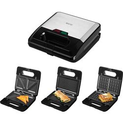 Aparat pentru sandwich-uri 3in1 ECG S 3173 (Black/Inox) Thumb