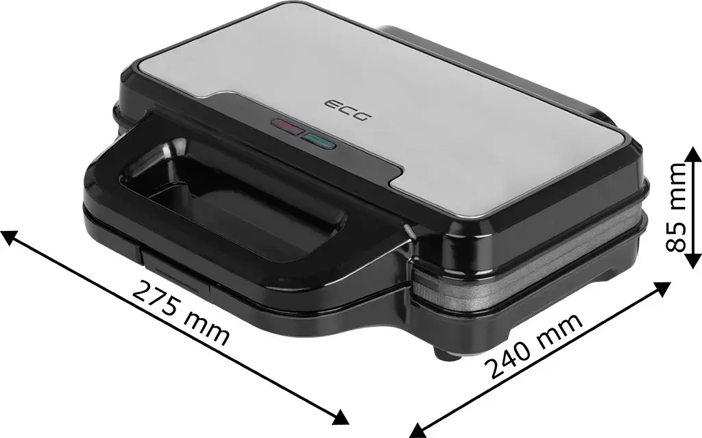 Aparat pentru sandwich-uri ECG S 2120 Grande (Silver/Black)