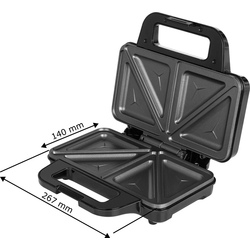 Aparat pentru sandwich-uri ECG S 2120 Grande (Silver/Black) Thumb