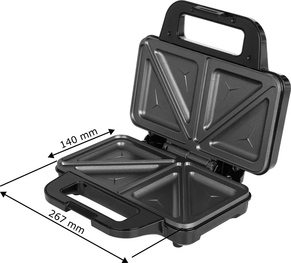 Aparat pentru sandwich-uri ECG S 2120 Grande (Silver/Black)