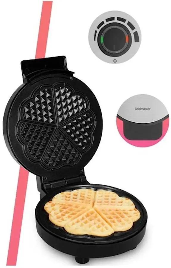 Aparat de gatit vafe Goldmaster GM- 9403 (Inox/Black)