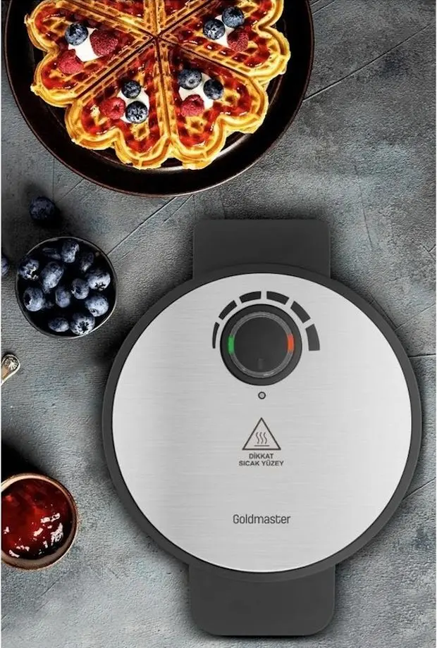 Aparat de gatit vafe Goldmaster GM- 9403 (Inox/Black)