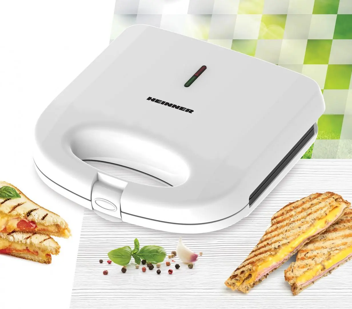 Бутербродница Heinner SM-K750FGWH (White) - 3