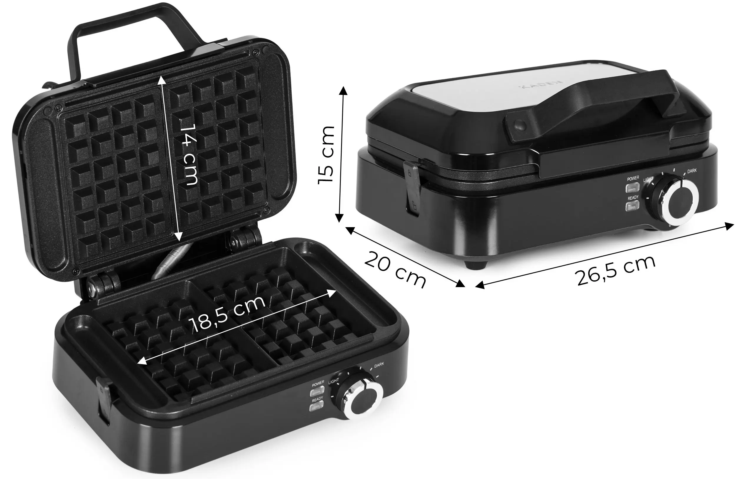 Aparat de gatit vafe Kaden AN-783A (Black)