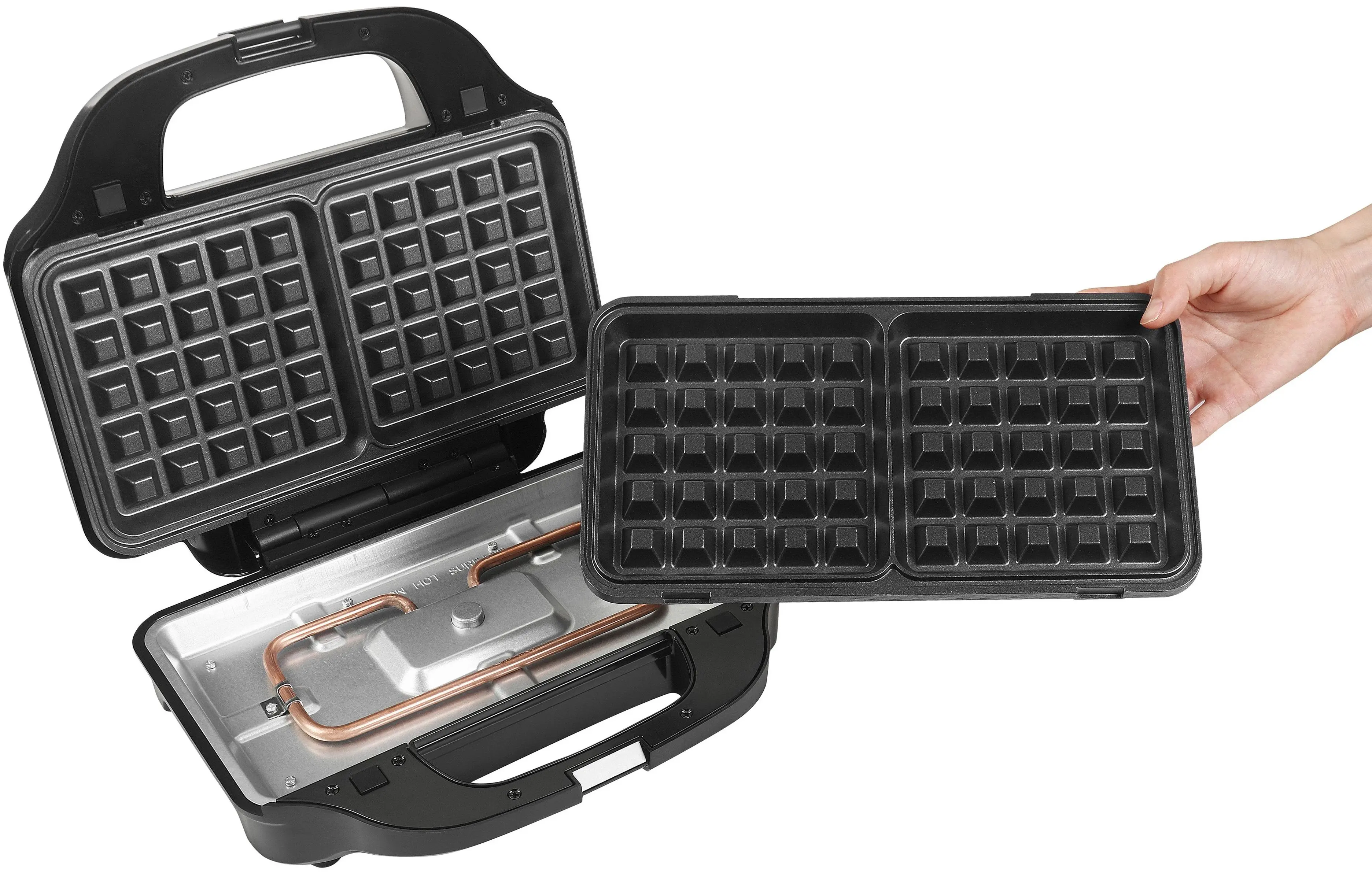 Вафельница 3в1 Kraft&Dele KD4133 (Inox/Black) - 7