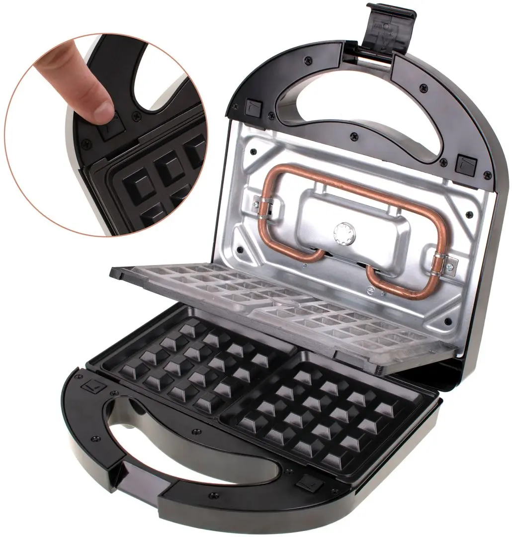 Aparat pentru sandwich-uri 3in1 Mesko MS 3045 (Black/Silver)