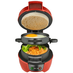 Aparat de gatit burgeri RAF R.666 (Red) Thumb