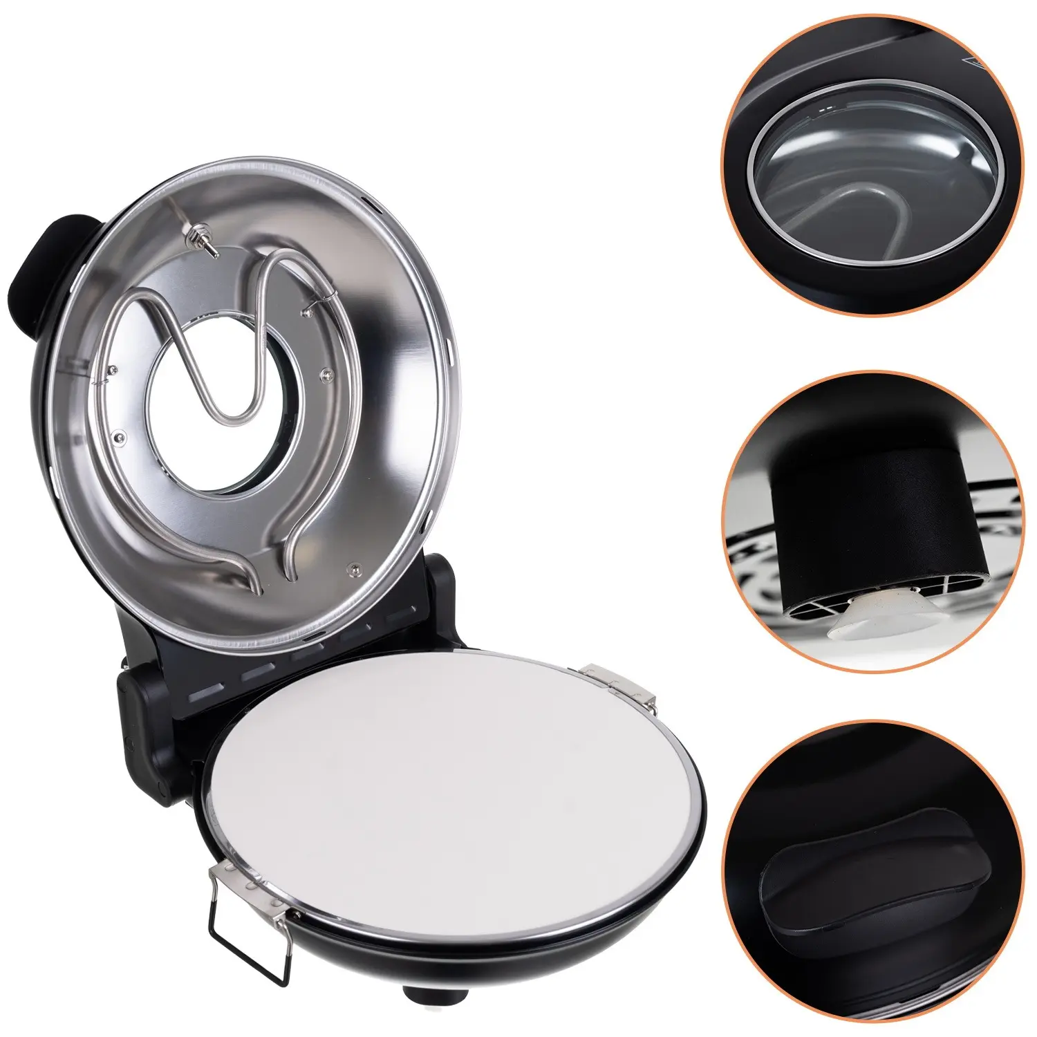 Aparat de preparare pizza Ruhhy 26050 (Black)