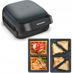 Aparat de facut sadwich-uri Tefal Snack Collection SW862BF0 (Black/Dark Green) Thumb