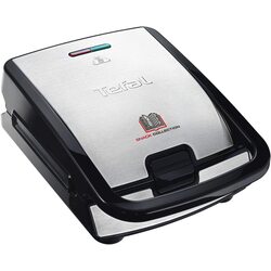 Aparat pentru sandwich-uri Tefal Snack SW852D (Inox/Black)