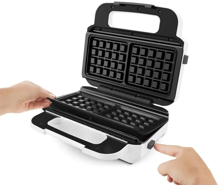 Aparat de facut vafe Tefal Snack XL SW701110 (White/Inox)