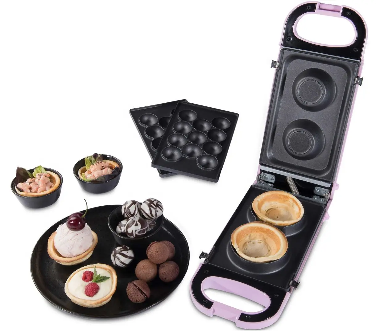 Аппарат для приготовления печения и тарталеток Trisa Retro Line Snack Maker 7364.8712 (Pink)