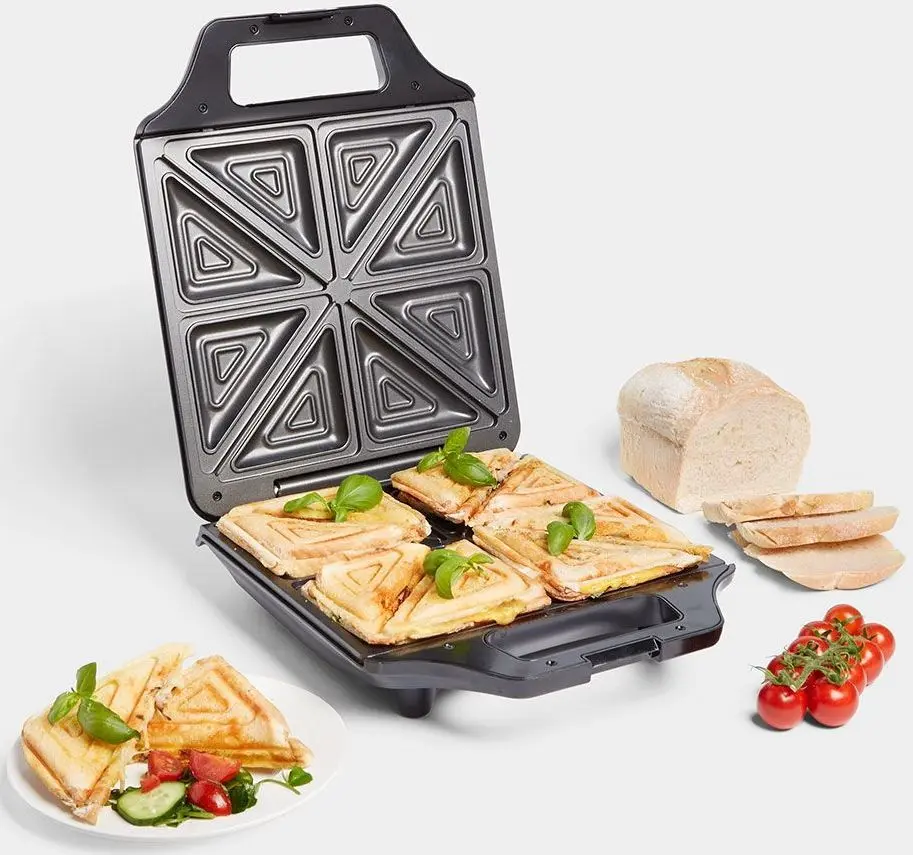 Сэндвичница VonShef 2000121 (Black/Silver)
