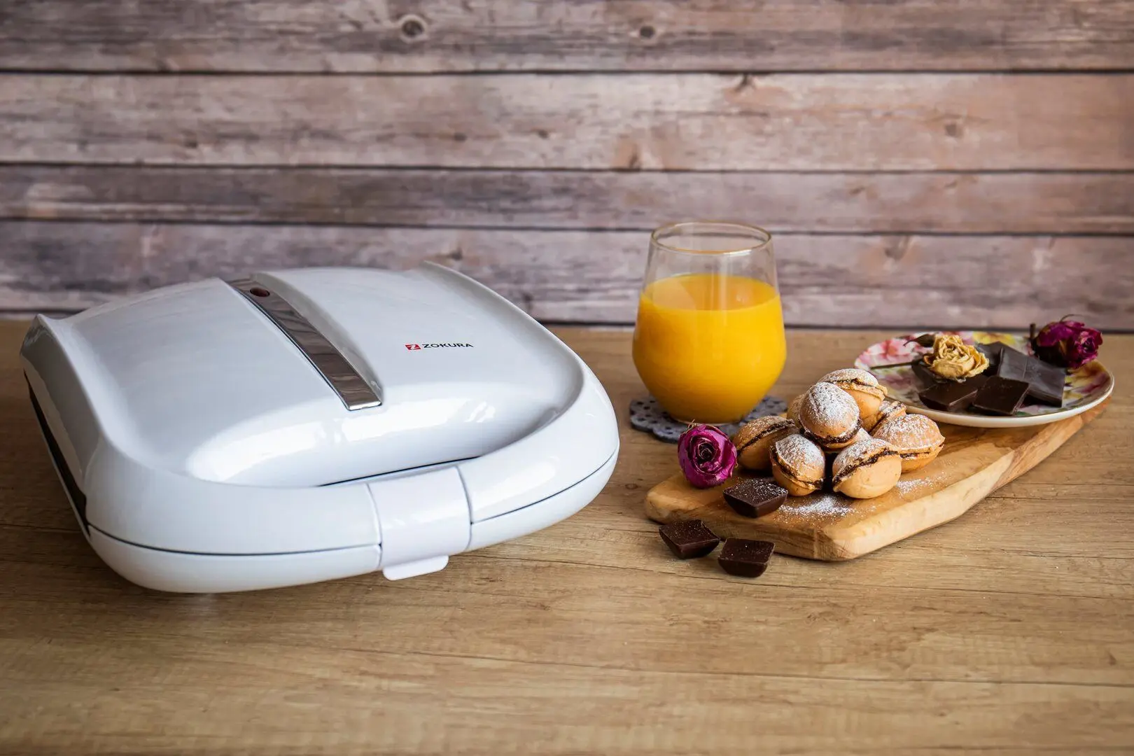 Aparat de gatit biscuiti-alune Zokura Z1042 (White)