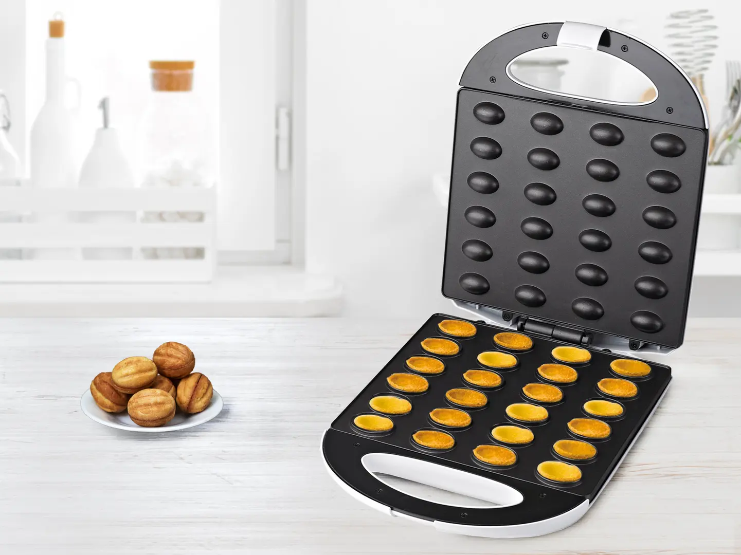 Aparat de gatit biscuiti-alune Zokura Z1042 (White)