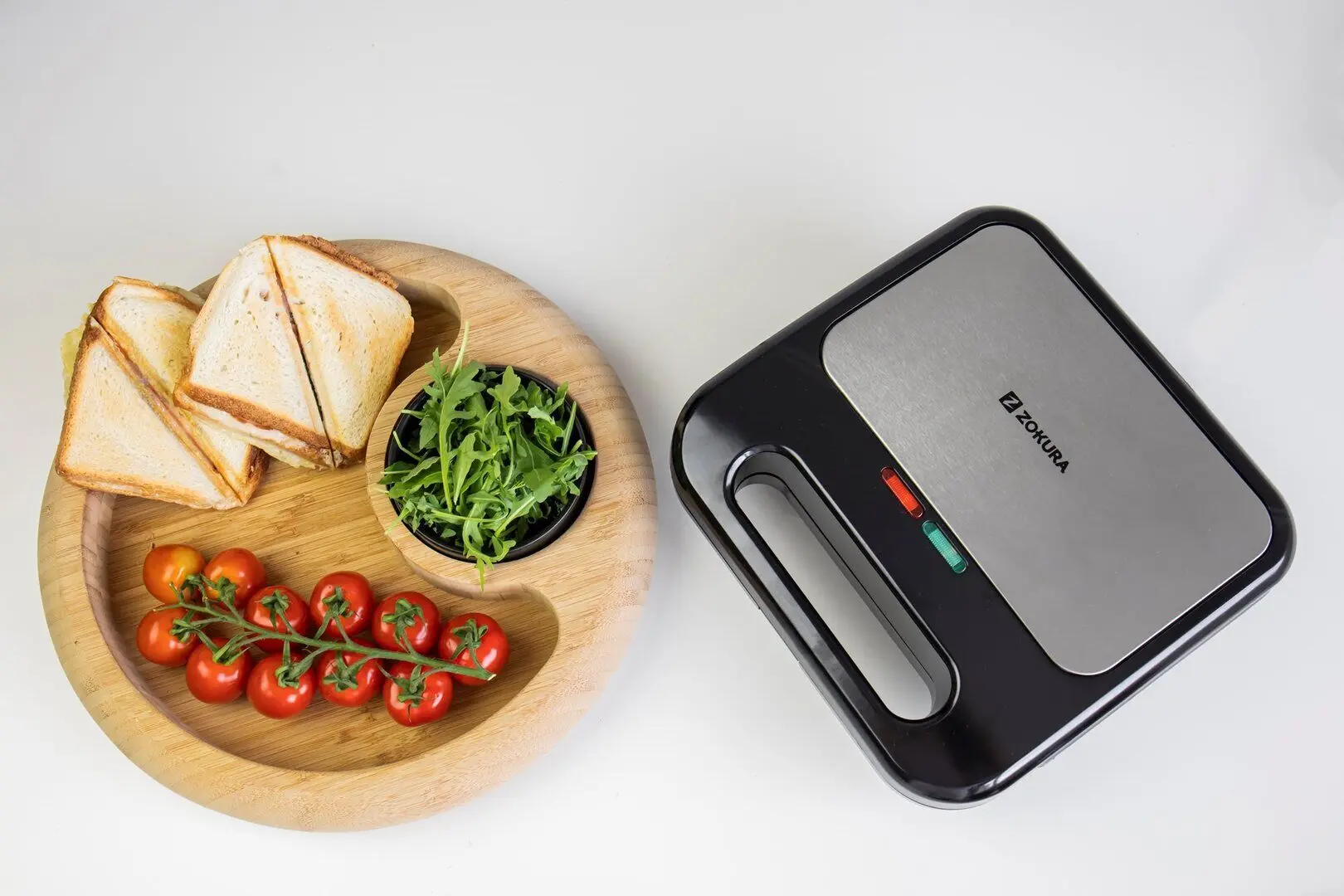 Aparat de facut sadwich-uri 3in1 Zokura Z1226 (Black/Inox)