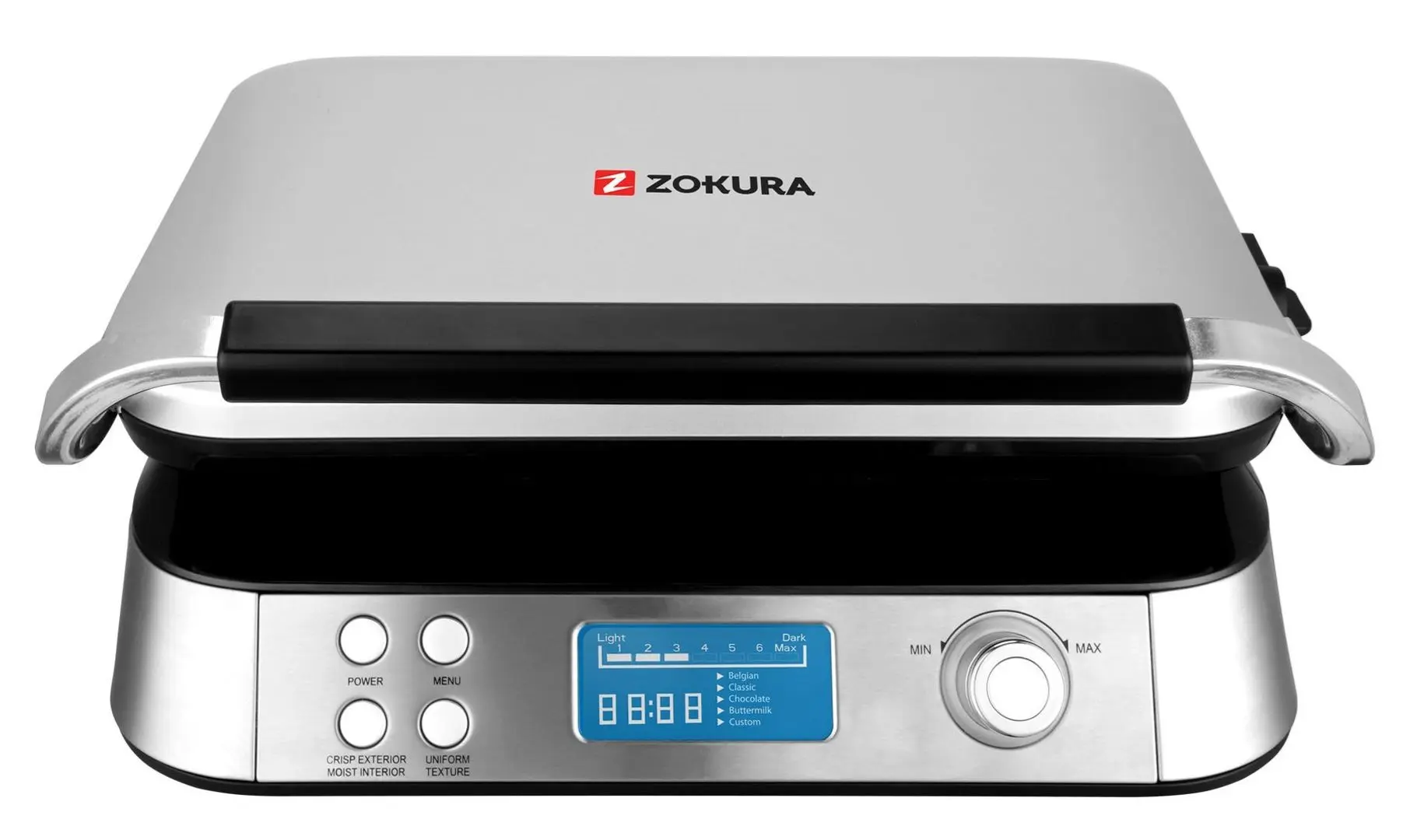 Aparat de gatit vafe Zokura Z1250 (Inox/Black)