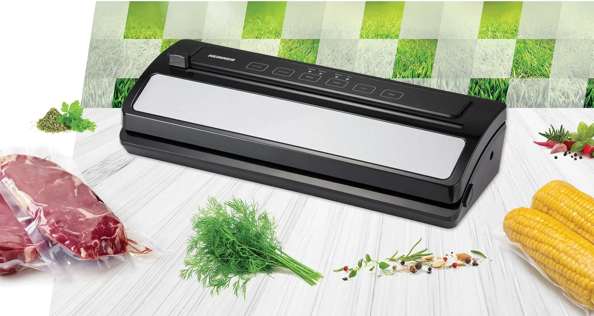 Aparat pentru vidare Heinner HAV-E110SS (Black/Inox)