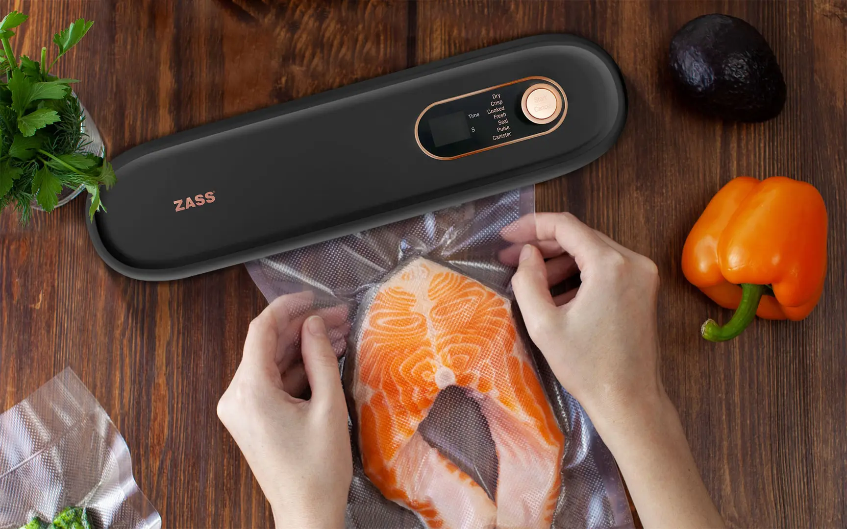 Вакуумный упаковщик Zass Rose Gold ZVS 20 (Black)