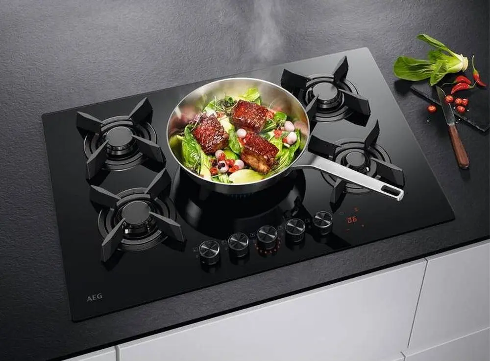 Aragaz incorporabil AEG Flamelight HKB75453NB (Black)