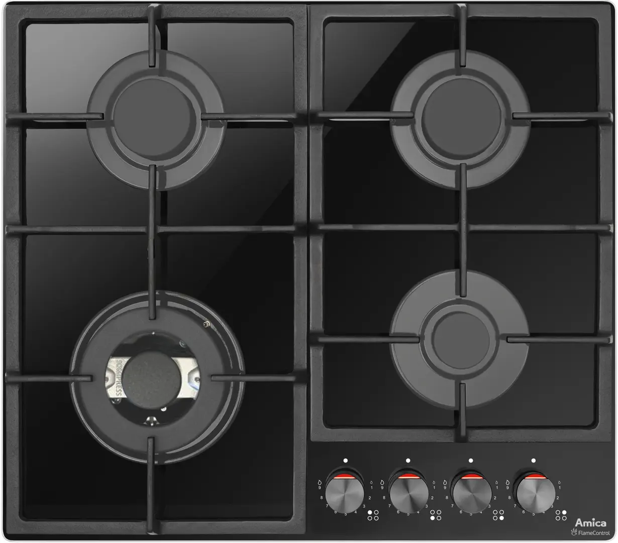 Встраиваемая газовая варочная панель Amica PGCD6101ApFB (Black)