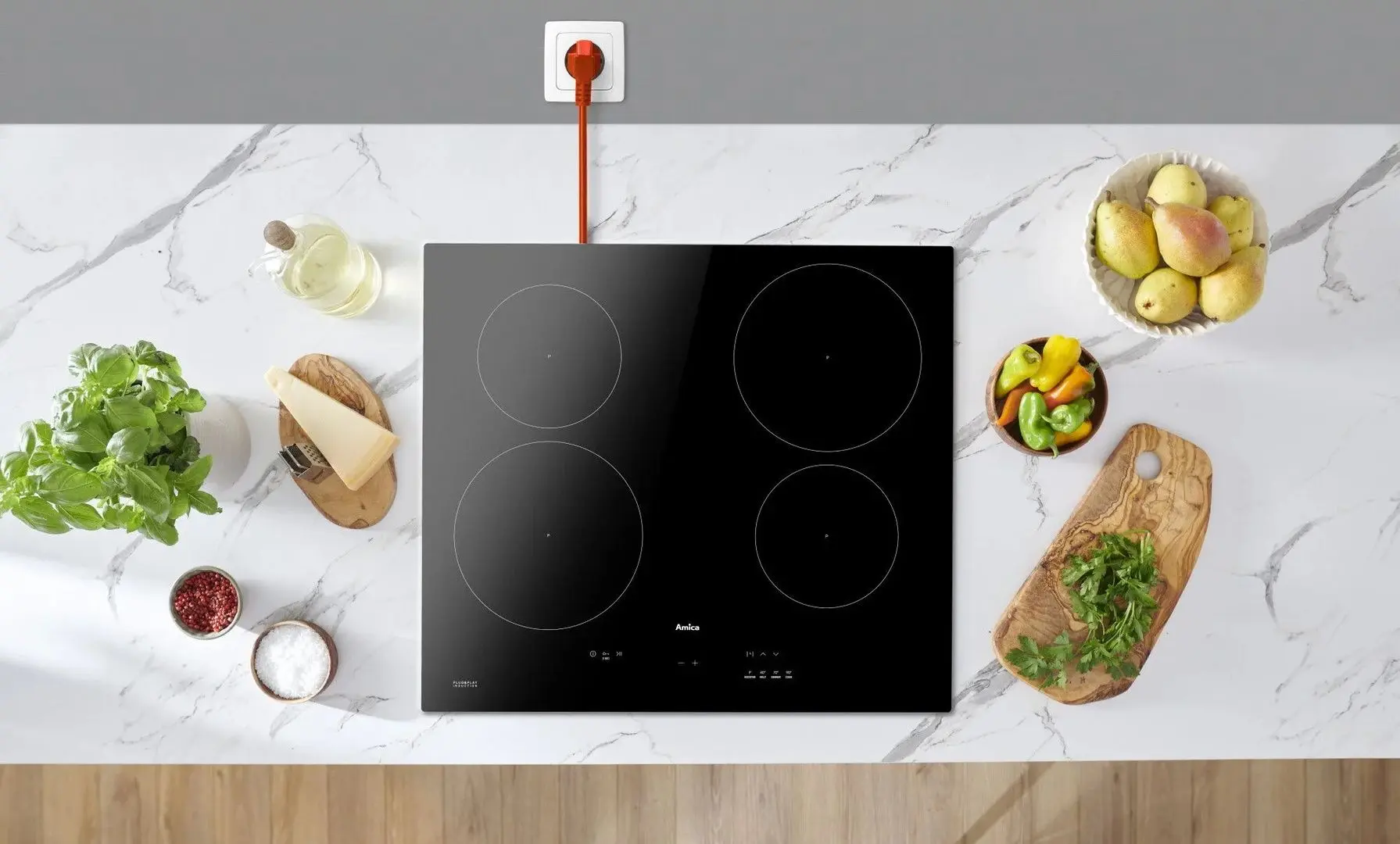Plita incorporabila cu inductie Amica DI 6410 PPB (Black)
