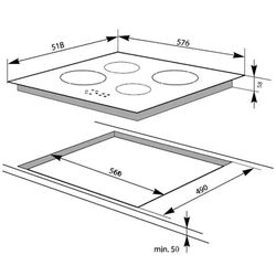 Встраиваемая индукционная варочная панель Amica PI6501 (Black) Thumb