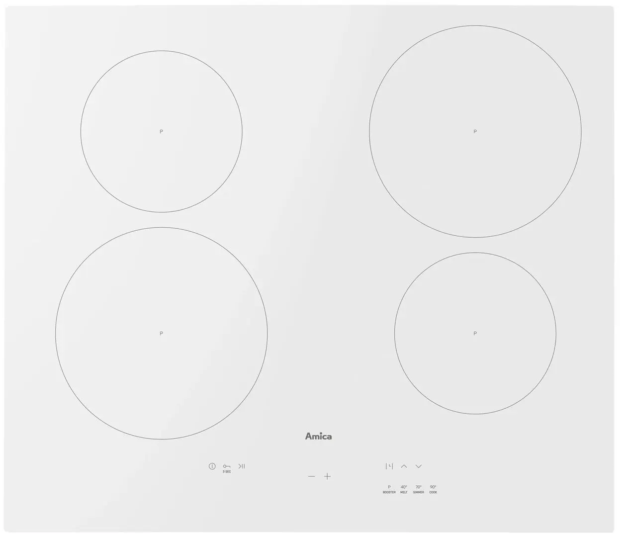 Plita incorporabila cu inductie Amica PIDH6140PHTUN 3.0 (White)