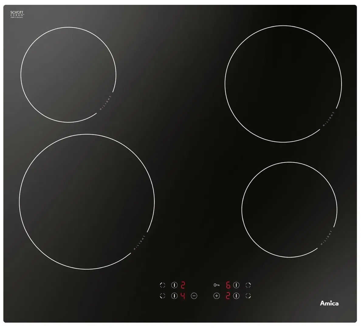 Встраиваемая электрическая варочная панель Amica PC6400ZH (Black)