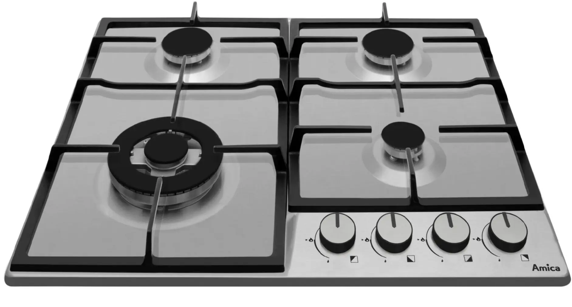 Встраиваемая варочная газовая панель Amica PGD6101ApR (Inox) - 2