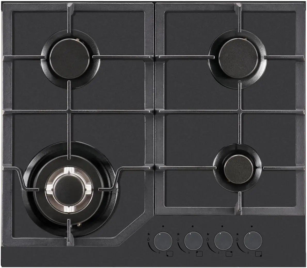 Plita incorporabila pe gaz Backer Nona 6033 SBF Matt (Black)