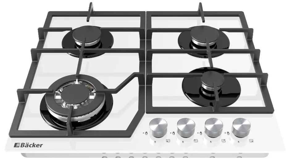 Aragaz incorporabil Backer Riki 6004 Turbo (White)