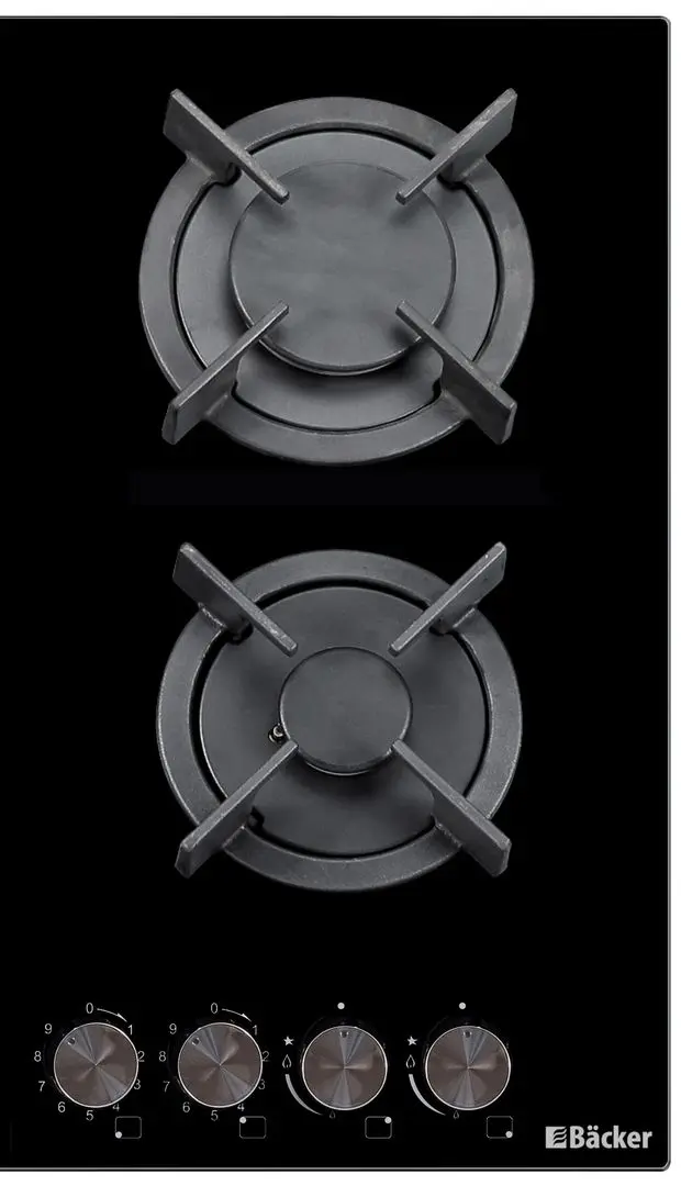 Plita incorporabila combinata Backer HMB-602G2RAD (Black)