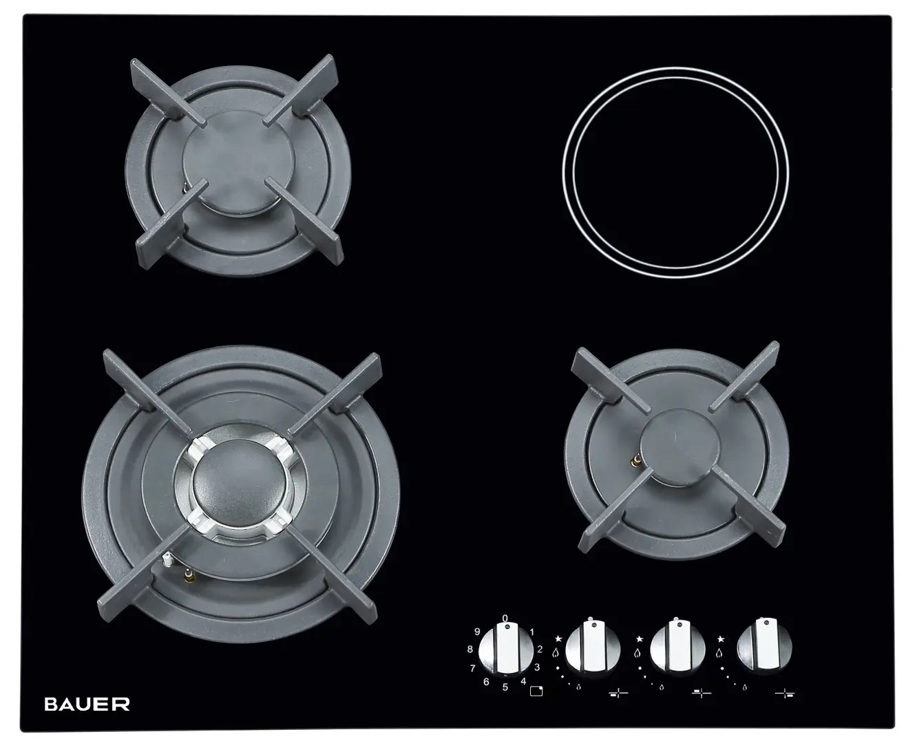 Aragaz incorporabil combinat Bauer PRG 6041EG-A (Black)