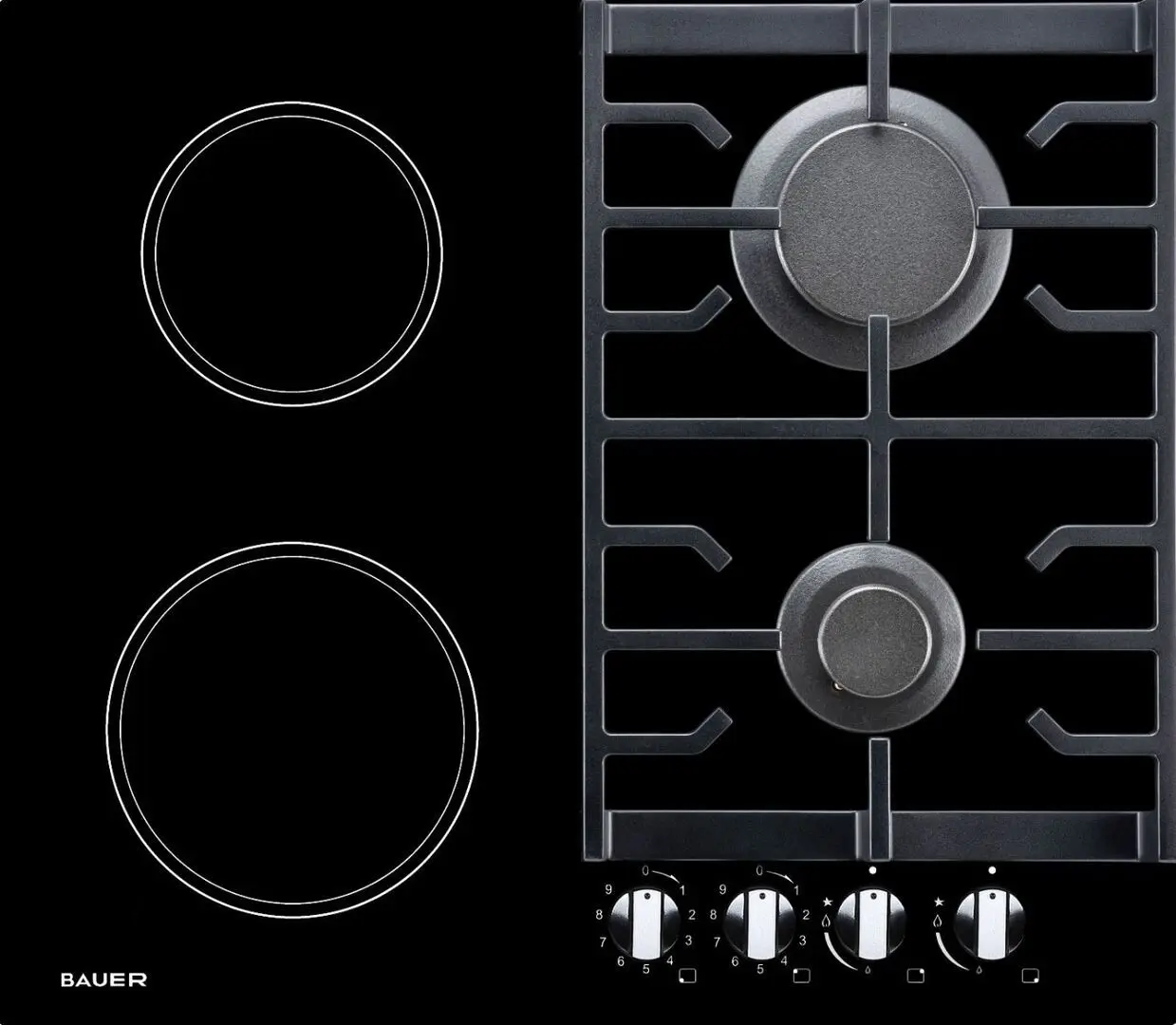 Встраиваемая комбинированная варочная панель Bauer PRG 6042EG-CC7B (Black)