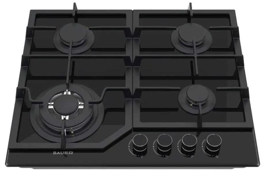 Встраиваемая варочная газовая панель Bauer GH-604BG02-R (Black) - 2