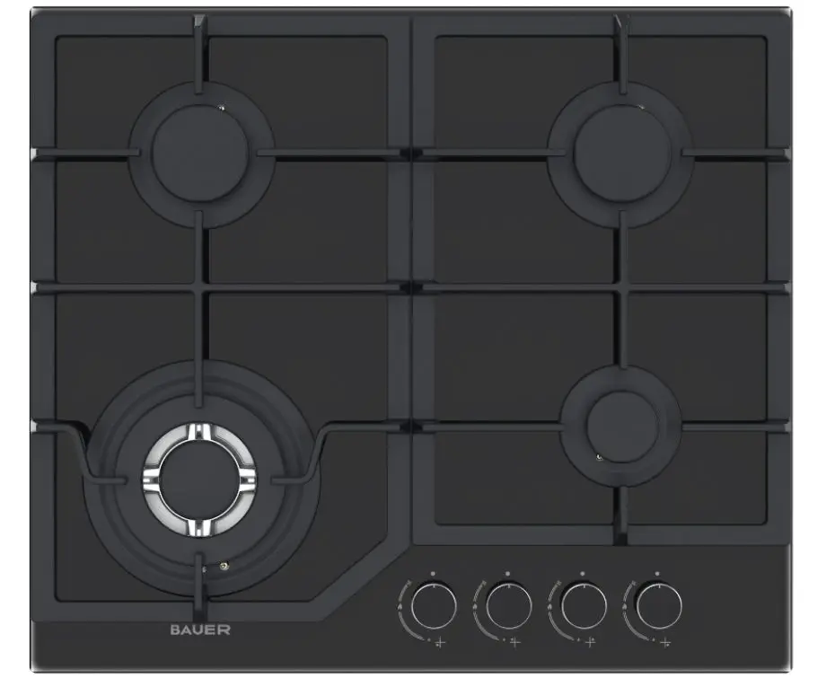 Встраиваемая варочная газовая панель Bauer GH-604BG02-R (Black)
