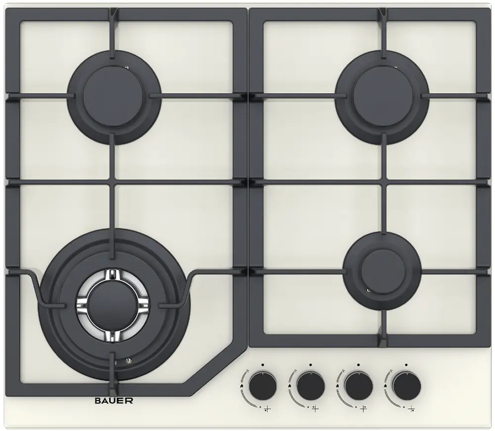 Plita incorporabila pe gaz Bauer GH-604BG02-RBG  (Beige)