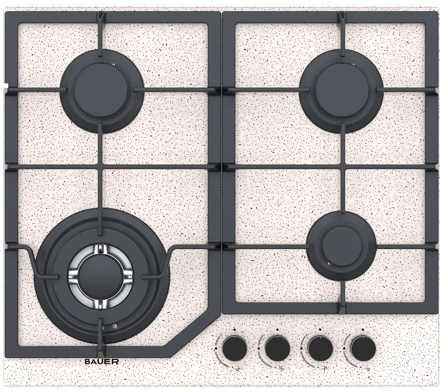 Plita de gaz incorporabila Bauer GH-604BG02-RS (Beige)