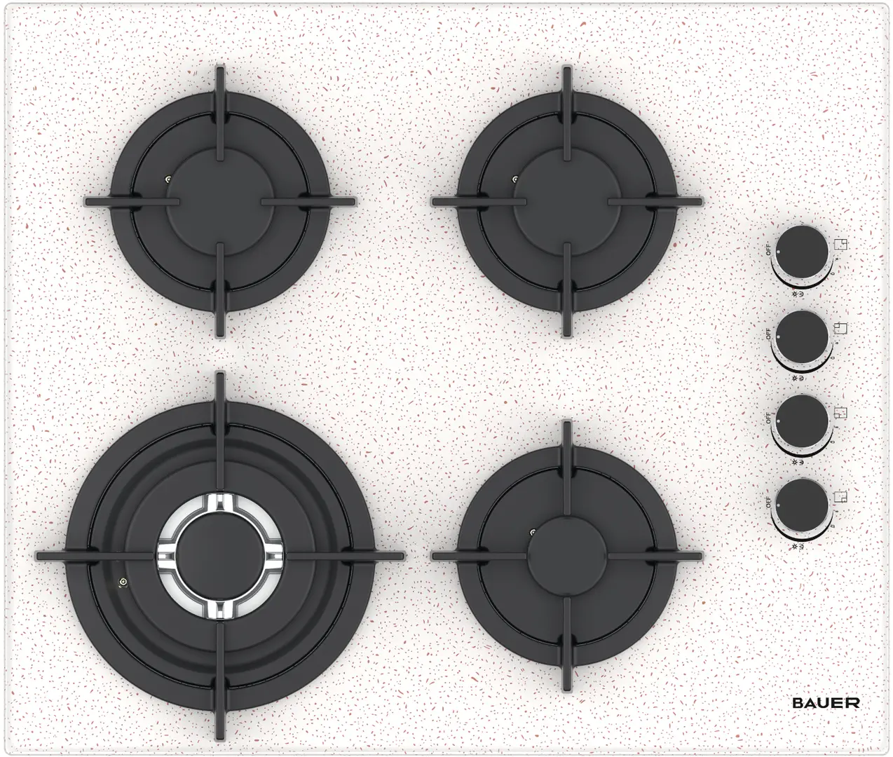 Plita incorporabila pe gaz Bauer GH-604BG05S (Sand)