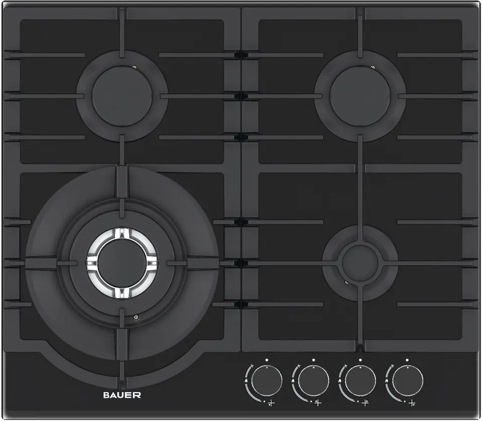 Встраиваемая варочная газовая панель Bauer GH-604BG07 (Black)