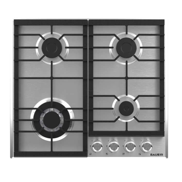 Plita incorporabila pe gaz Bauer Nirvana 6L4GT FFD IX (Inox)