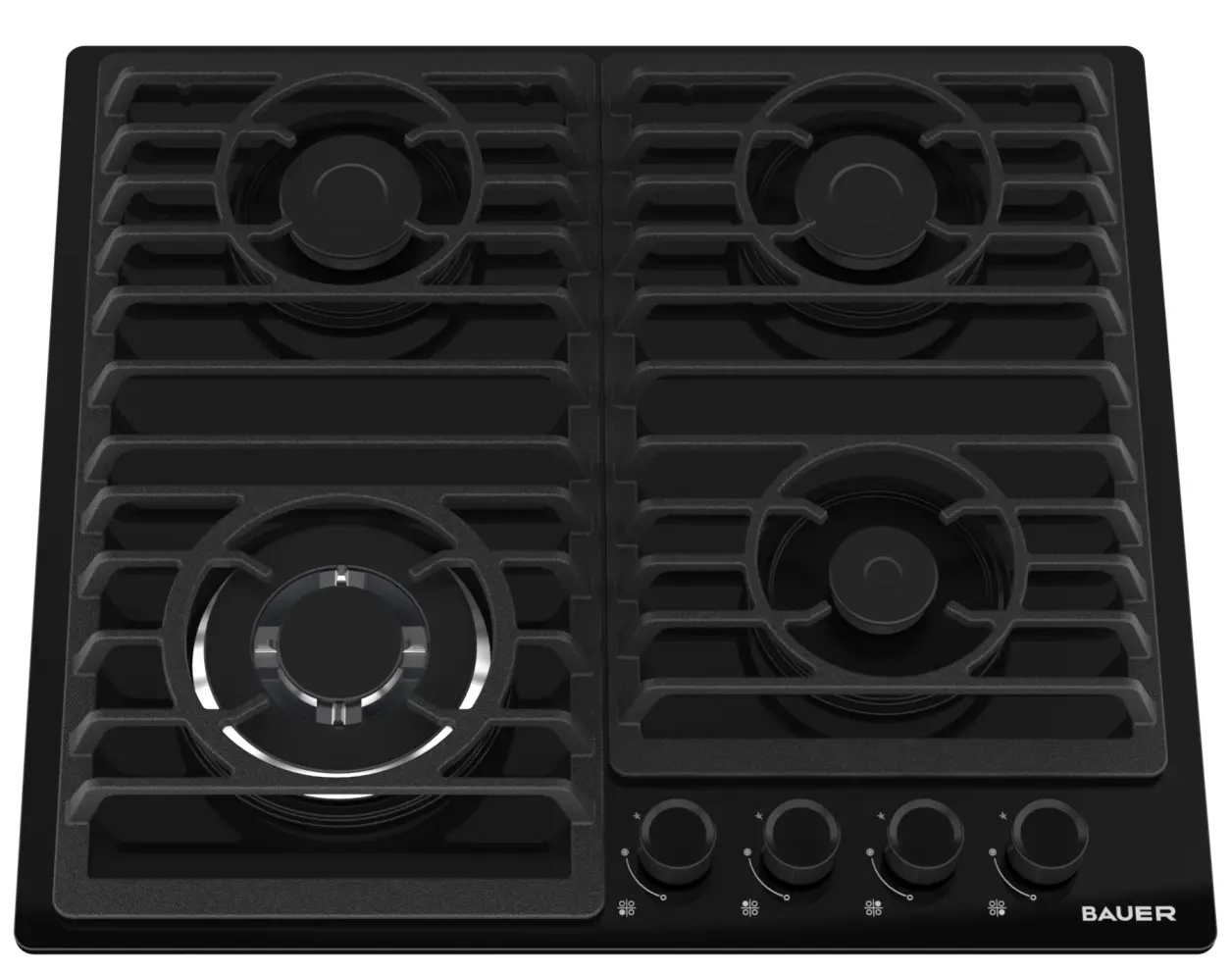 Встраиваемая варочная газовая панель Bauer Oligark 6L4GT FFD BLG (Black) - 2